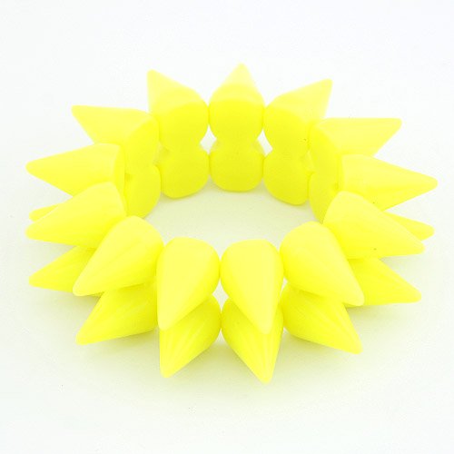 Neon Yellow Spiked Bracelet - ENVIED