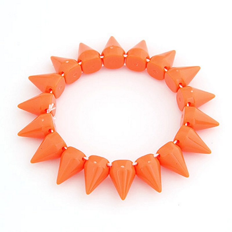 Neon Orange Spiked Bracelet - ENVIED
