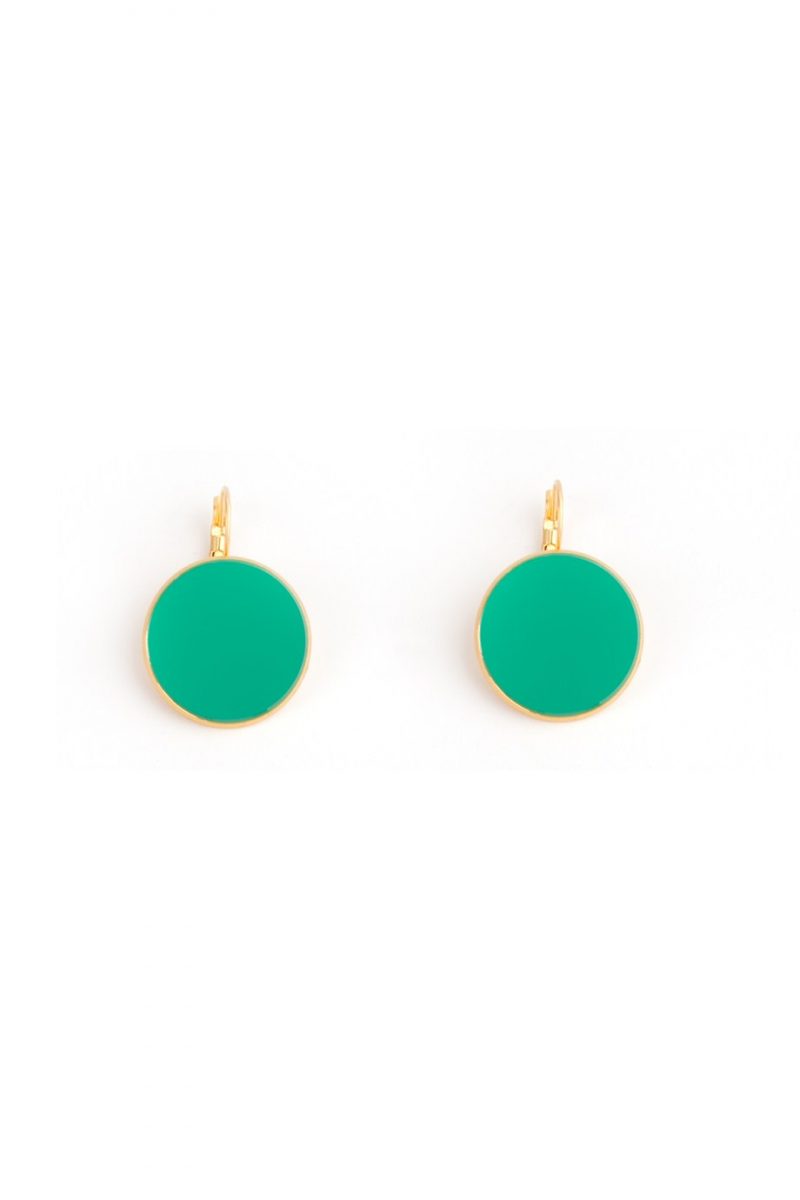 Turquoise Stud Enamel Earrings