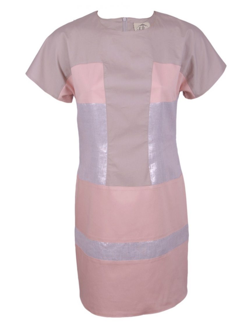 Pink Colour Block Dress - GUNATI DESIGNS