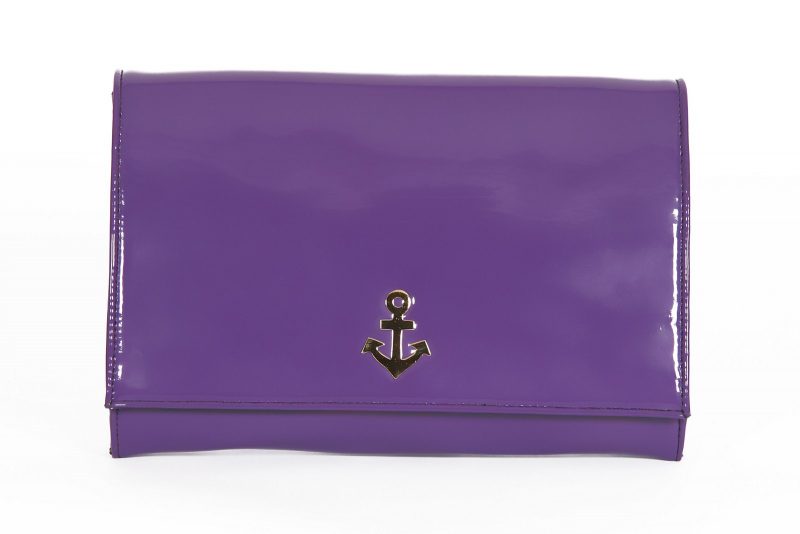 Purple Anchor Clutch - BY MFL