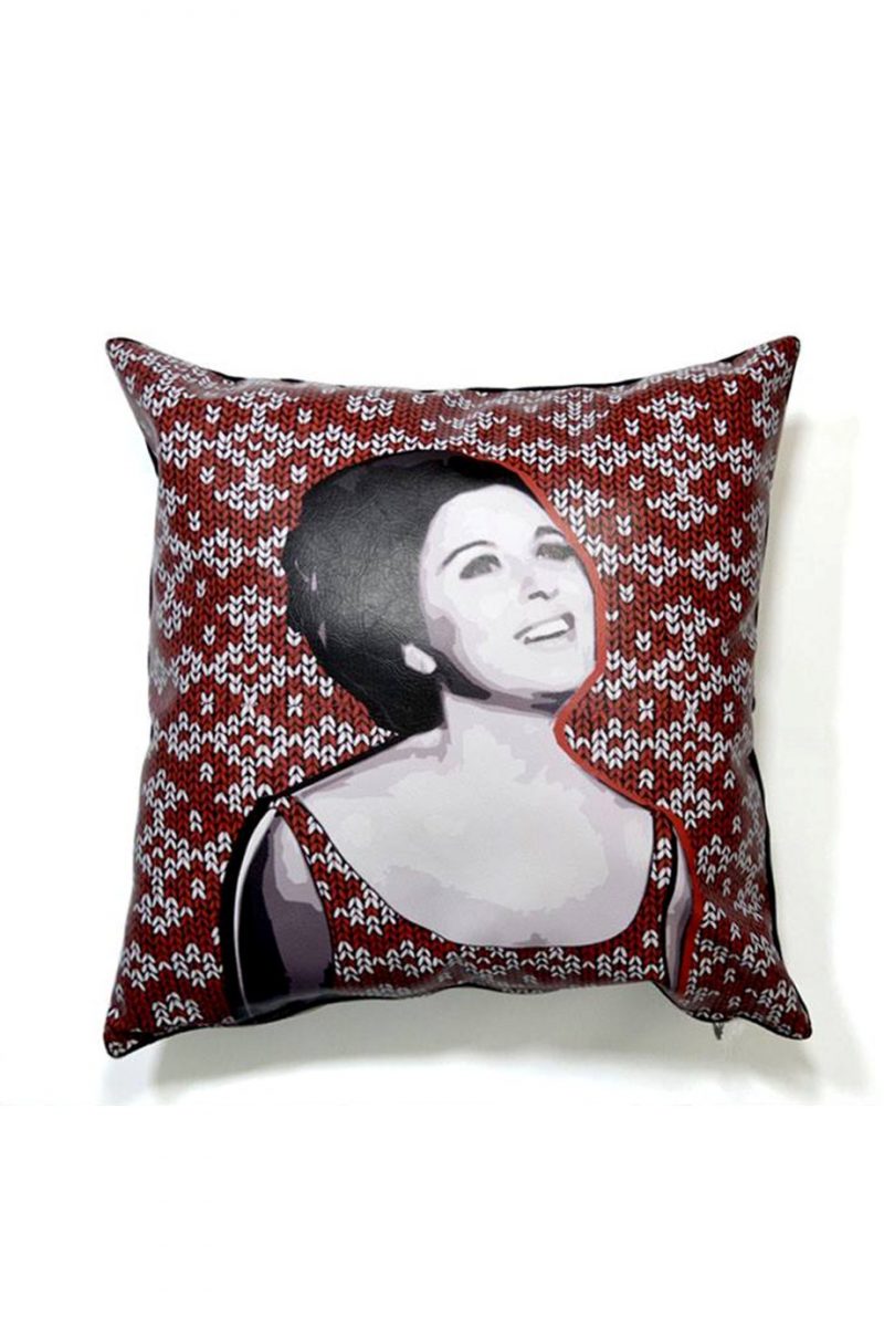 Red Souad Hosny Cushion