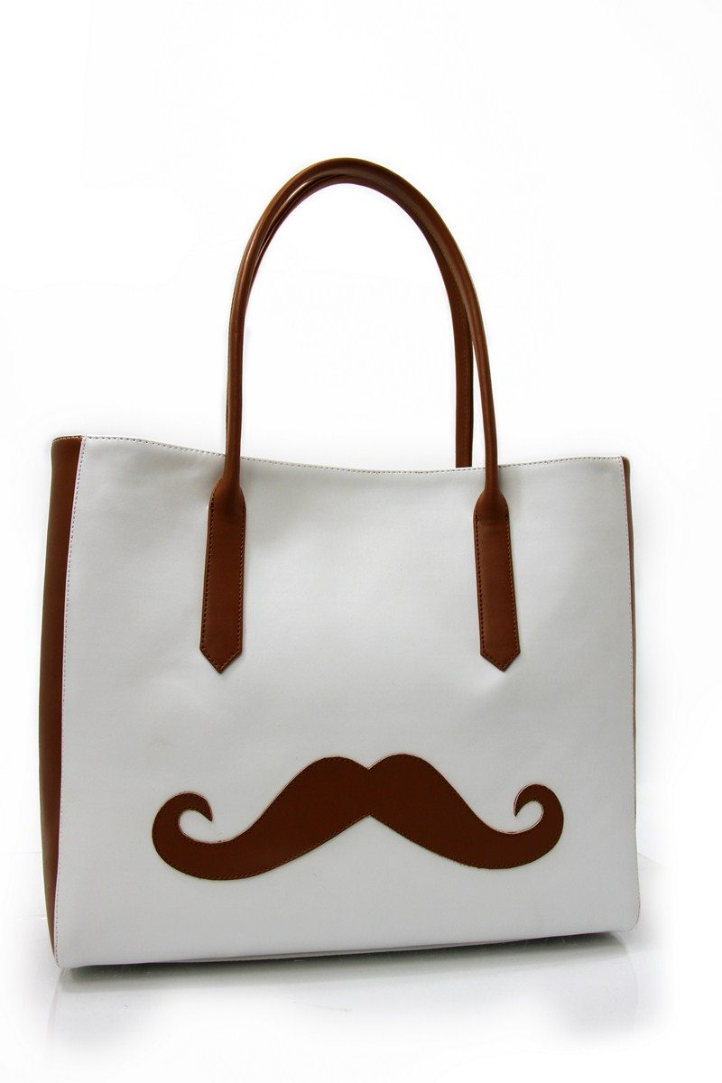 White Bag with Camel Moustache