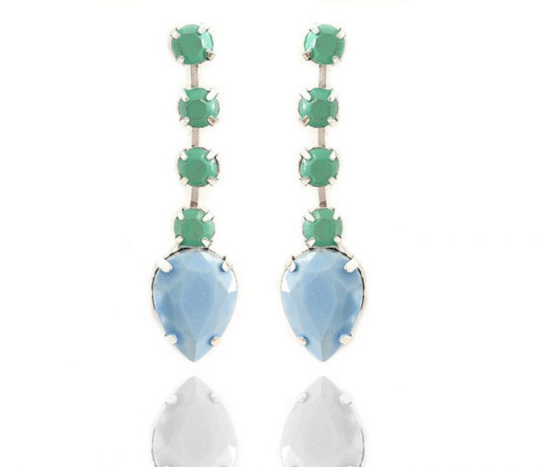 Mint Green and Turquoise Earrings - BANGLES 'N' MORE