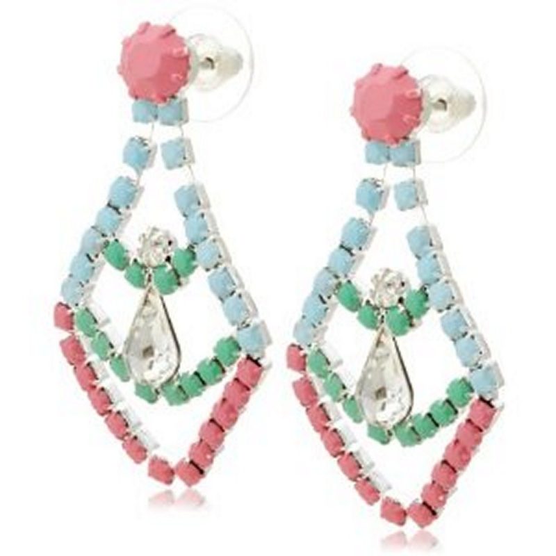 Mint Green and Pastel Blue Earrings - BANGLES 'N' MORE