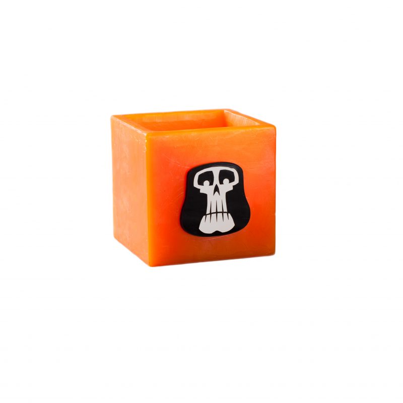 Skull Orange Candle